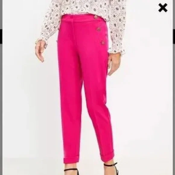 NWT LOFT Fuchsia Pants Size 10 - Picture 1 of 7